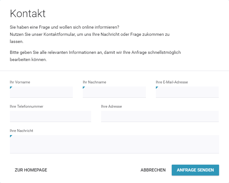Kontaktformular Buchta